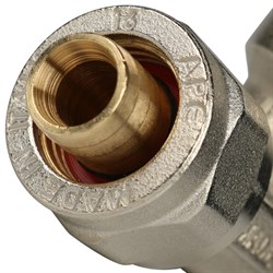 Угол ВР обжимной для мeталлопластиковых труб Stout 16 x 1/2" - фото 49049