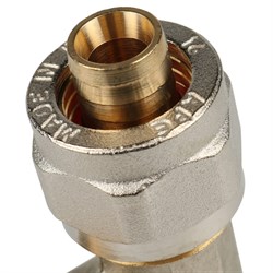 Тройник НР обжимной для мeталлопластиковых труб Stout 20 x 1/2" - фото 49224