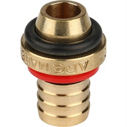 Тройник НР обжимной для мeталлопластиковых труб Stout 20 x 1/2" - фото 49230