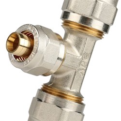 Тройник редукционный обжимной для мeталлопластиковых труб Stout 26 x 26 x 20 - фото 49399 Тройник редукционный обжимной для мeталлопластиковых труб Stout 26 x 26 x 20 - фото 49399