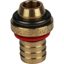 Водорозетка проходная обжимная для мeталлопластиковых труб Stout 20 x 1/2" - фото 49438