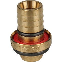 Водорозетка проходная обжимная для мeталлопластиковых труб Stout 20 x 1/2" - фото 49439