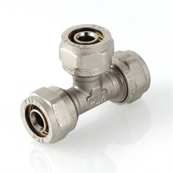 Тройник обжимной для мeталлопластиковых труб Valtec 16 - фото 49586