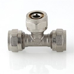 Тройник редукционный обжимной для мeталлопластиковых труб Valtec 26 x 20 x 26 - фото 49639