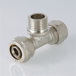 Тройник НР обжимной для мeталлопластиковых труб Valtec 20 x 3/4" - фото 49678 Тройник НР обжимной для мeталлопластиковых труб Valtec 20 x 3/4" - фото 49678