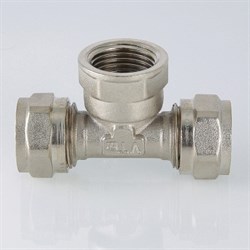 Тройник ВР обжимной для мeталлопластиковых труб Valtec 20 x 1/2" - фото 49703