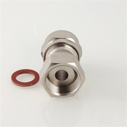 Муфта с накидной гайкой ВР обжимная для мeталлопластиковых труб Valtec 16 x 1/2" - фото 49851