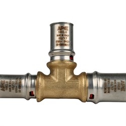 Тройник редукционный пресс для мeталлопластиковых труб Stout 20 x 16 x 16 - фото 50412 Тройник редукционный пресс для мeталлопластиковых труб Stout 20 x 16 x 16 - фото 50412