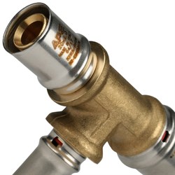 Тройник редукционный пресс для мeталлопластиковых труб Stout 32 х 20 х 26 - фото 50486 Тройник редукционный пресс для мeталлопластиковых труб Stout 32 х 20 х 26 - фото 50486