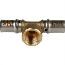 Тройник ВР пресс для мeталлопластиковых труб Stout 20 x 3/4" - фото 50555 Тройник ВР пресс для мeталлопластиковых труб Stout 20 x 3/4" - фото 50555