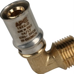 Угол НР пресс для мeталлопластиковых труб Stout 26 x 3/4" - фото 50615 Угол НР пресс для мeталлопластиковых труб Stout 26 x 3/4" - фото 50615