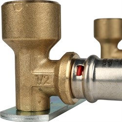 Водорозетка двойная на планке ВР пресс для мeталлопластиковых труб Stout 20 x 1/2" - фото 50699 Водорозетка двойная на планке ВР пресс для мeталлопластиковых труб Stout 20 x 1/2" - фото 50699