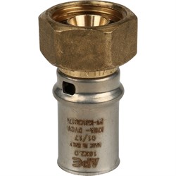 Муфта с накидной гайкой пресс для мeталлопластиковых труб Stout 16 x 1/2" - фото 50733 Муфта с накидной гайкой пресс для мeталлопластиковых труб Stout 16 x 1/2" - фото 50733