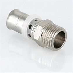 Муфта НР пресс для мeталлопластиковых труб Valtec 16 x 1/2" - фото 50770
