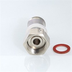 Муфта с накидной гайкой (под прокладку) пресс для мeталлопластиковых труб Valtec 32 x 1 1/4" - фото 50952 Муфта с накидной гайкой (под прокладку) пресс для мeталлопластиковых труб Valtec 32 x 1 1/4" - фото 50952