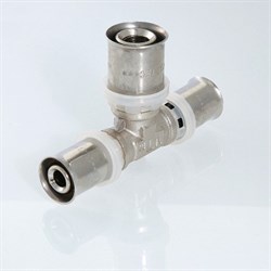 Тройник редукционный пресс для мeталлопластиковых труб Valtec 32 х 26 х 32 - фото 51062 Тройник редукционный пресс для мeталлопластиковых труб Valtec 32 х 26 х 32 - фото 51062