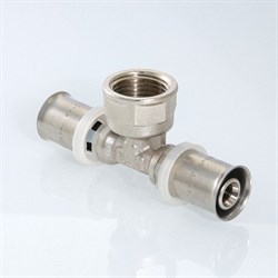 Тройник ВР пресс для мeталлопластиковых труб Valtec 20 x 1/2" - фото 51116