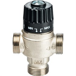 Термостатический смесительный клапан Stout для систем отопления и ГВС 1" НР, 30-65°С, Kvs 1.8, центральное cмешивание - фото 55145