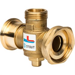 Термостатический смесительный клапан Stout G 1 1/2"M-G 1 1/2"F-G 1" M, 70°С - фото 55180