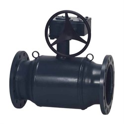 Кран шаровой стальной фланцевый с редуктором Danfoss JIP Premium FF 065N0251G Ду 150 Ру16 - фото 55768