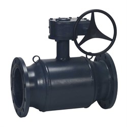 Кран шаровой стальной фланцевый с редуктором Danfoss JIP Premium FF 065N0256G Ду 200 Ру16 - фото 55771