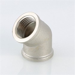 Угол латунный никелированный 45° ВВ Valtec 1/2" - фото 56013