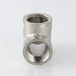 Тройник латунный никелированный ВВ Valtec 1 1/2" - фото 56105