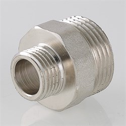 Ниппель переходной латунный никелированный НН Valtec 2" x 1/2" - фото 56416