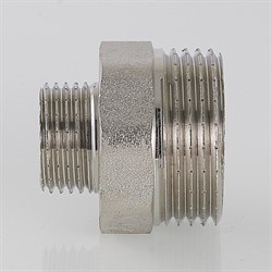 Ниппель переходной латунный никелированный НН Valtec 2" x 1/2" - фото 56417