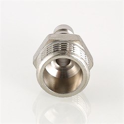 Штуцер латунный никелированный НР Valtec 1/2" x 10 - фото 56613