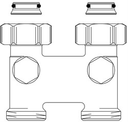 Мультифлекс Oventrop прямой перекрестный c функцией отключения 3/4"НГ x 3/4"НР (1016362) - фото 56949