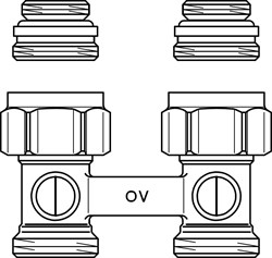 Мультифлекс Oventrop прямой, multiflex F, запорно-присоединительный R1/2"НГ x G3/4"НР (1015883) - фото 56955