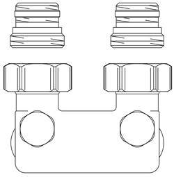 Мультифлекс Oventrop угловой перекрестный c функцией отключения 1/2"ВР x 3/4"НР (1016463) - фото 56964