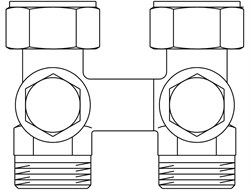 Мультифлекс Oventrop прямой, multiflex V, запорно-присоединительный G3/4"НГ x G3/4"НР (1016241) - фото 56968