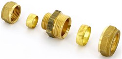 Муфта компрессионная для медных труб Tiemme 15 х 10 - фото 58553