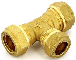 Тройник компрессионный для медных труб Tiemme 8 - фото 58658