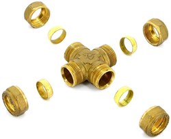 Крестовина компрессионная для медных труб Tiemme 15 - фото 58715 Крестовина компрессионная для медных труб Tiemme 15 - фото 58715