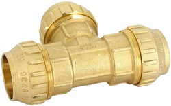 Тройник компрессионный для ПНД труб латунный Tiemme 50 - фото 60985 Тройник компрессионный для ПНД труб латунный Tiemme 50 - фото 60985