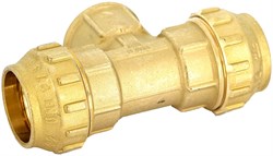 Тройник компрессионный для ПНД труб латунный Tiemme ВР 50 x 1 1/2" - фото 61024