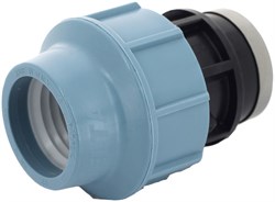Муфта компрессионная для ПНД труб пластиковая Unidelta ВР 16 х 1/2" - фото 61131