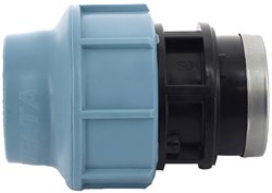 Муфта компрессионная для ПНД труб пластиковая Unidelta ВР 20 х 1/2" - фото 61139