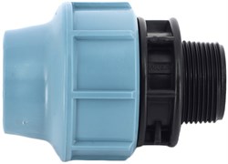 Муфта компрессионная для ПНД труб пластиковая Unidelta НР 63" х 1 1/2" - фото 61265