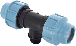 Тройник компрессионный для ПНД труб пластиковый Unidelta НР 20 х 1/2" - фото 61363