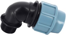 Угол компрессионный для ПНД труб пластиковый Unidelta НР 32 х 1/2" - фото 61514