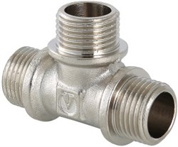 Тройник латунный никелированный НН Valtec 3/4" - фото 65091