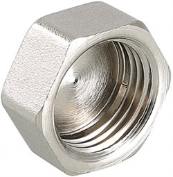 Заглушка латунная никелированная ВР Valtec 1/2" - фото 65189