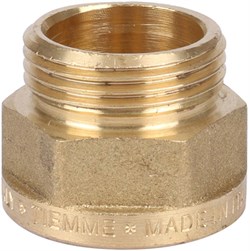 Переходник НВ латунный Tiemme 3/4" х 1/2" - фото 65855 Переходник НВ латунный Tiemme 3/4" х 1/2" - фото 65855