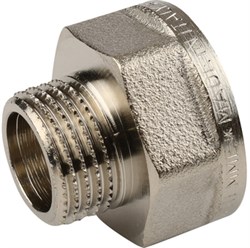 Переходник НВ никелированный Tiemme 1/2" х 1" - фото 65886 Переходник НВ никелированный Tiemme 1/2" х 1" - фото 65886