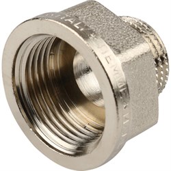 Переходник НВ никелированный Tiemme 1/2" х 1" - фото 65887 Переходник НВ никелированный Tiemme 1/2" х 1" - фото 65887