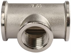 Тройник ВВ никелированный Tiemme 3/4" х 1/2" х 3/4" - фото 66008